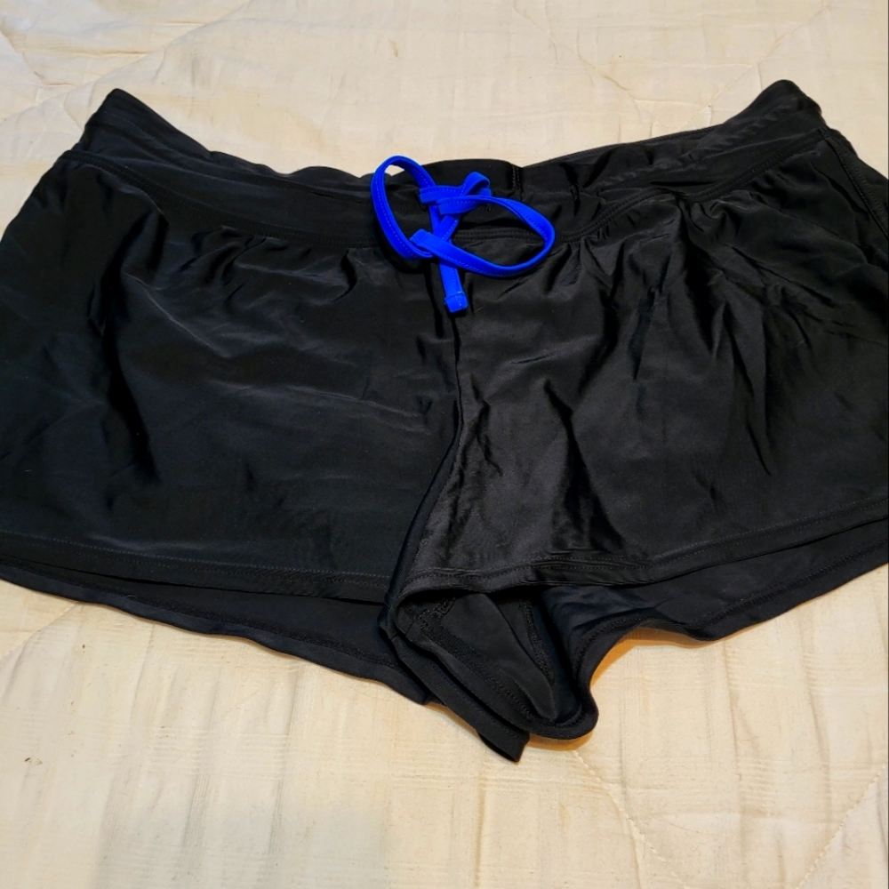 Ladies Bathing Suit Shorts Black Xl